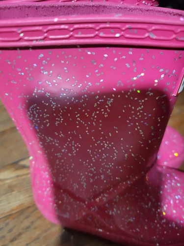 Kids Hunter Rain Boots, Pink w/Glitter, Sz 6 - Afbeelding 2 van 9