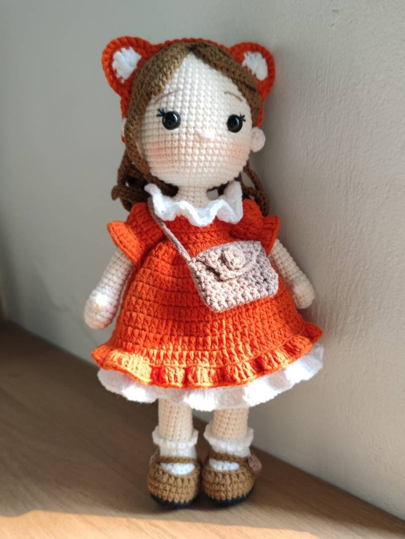 Unicorn Crochet Doll Pink Hair Amigurumi Personalized Gift for Girls
