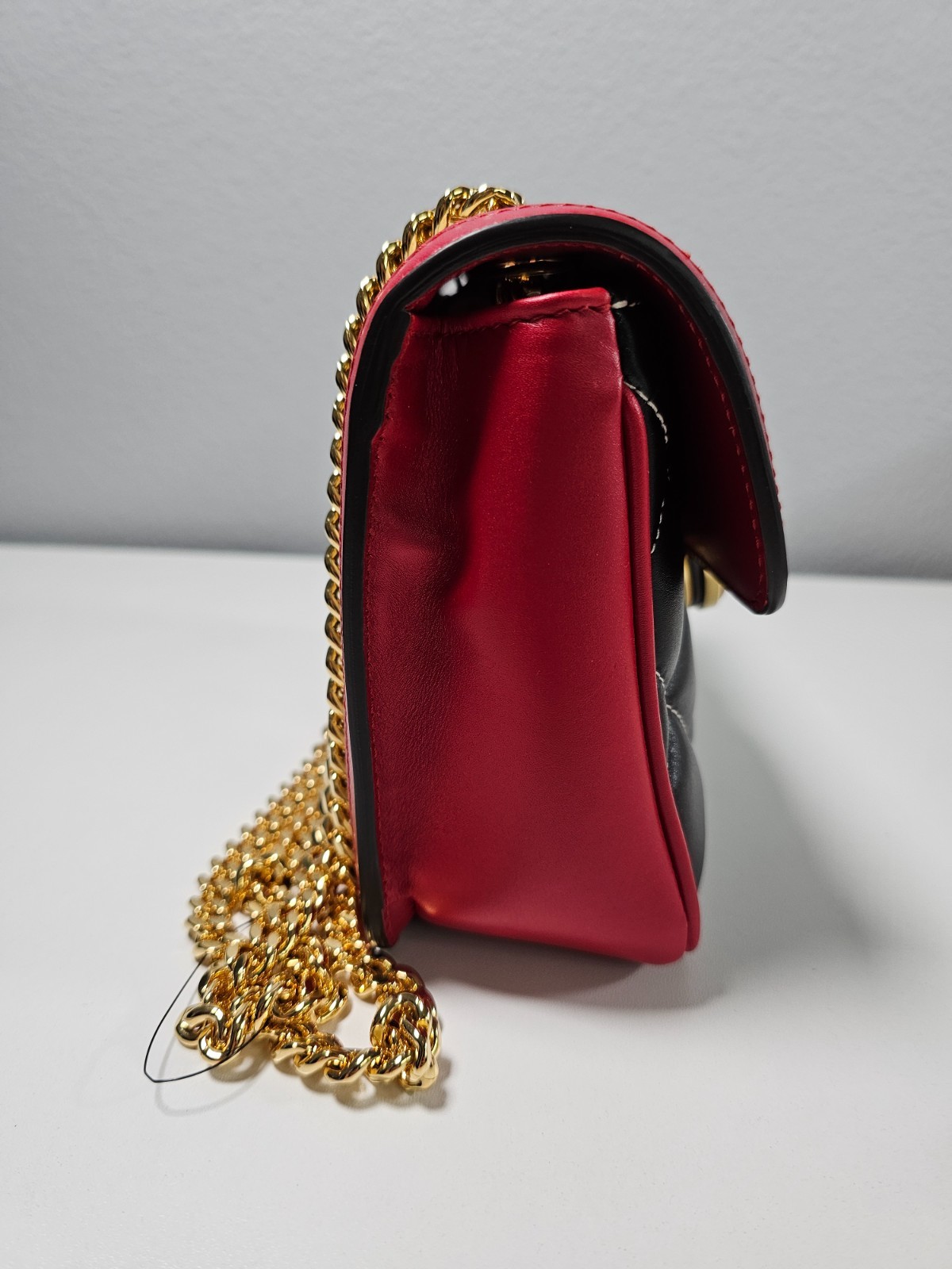 GUCCI DECO MINI SHOULDER BAG QUILTED MATELASSÉ LEATHER GOLD CHAIN INTERLOCKING G image 10