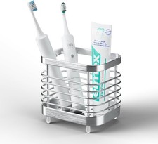 Countertop Toothbrush Holder for Bathroom, Stainless Steel Electric Tooth Brush