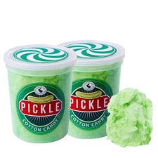 Dill Pickle Cotton Candy Pack of 2 200 Calories Tangy Sweet Treat
