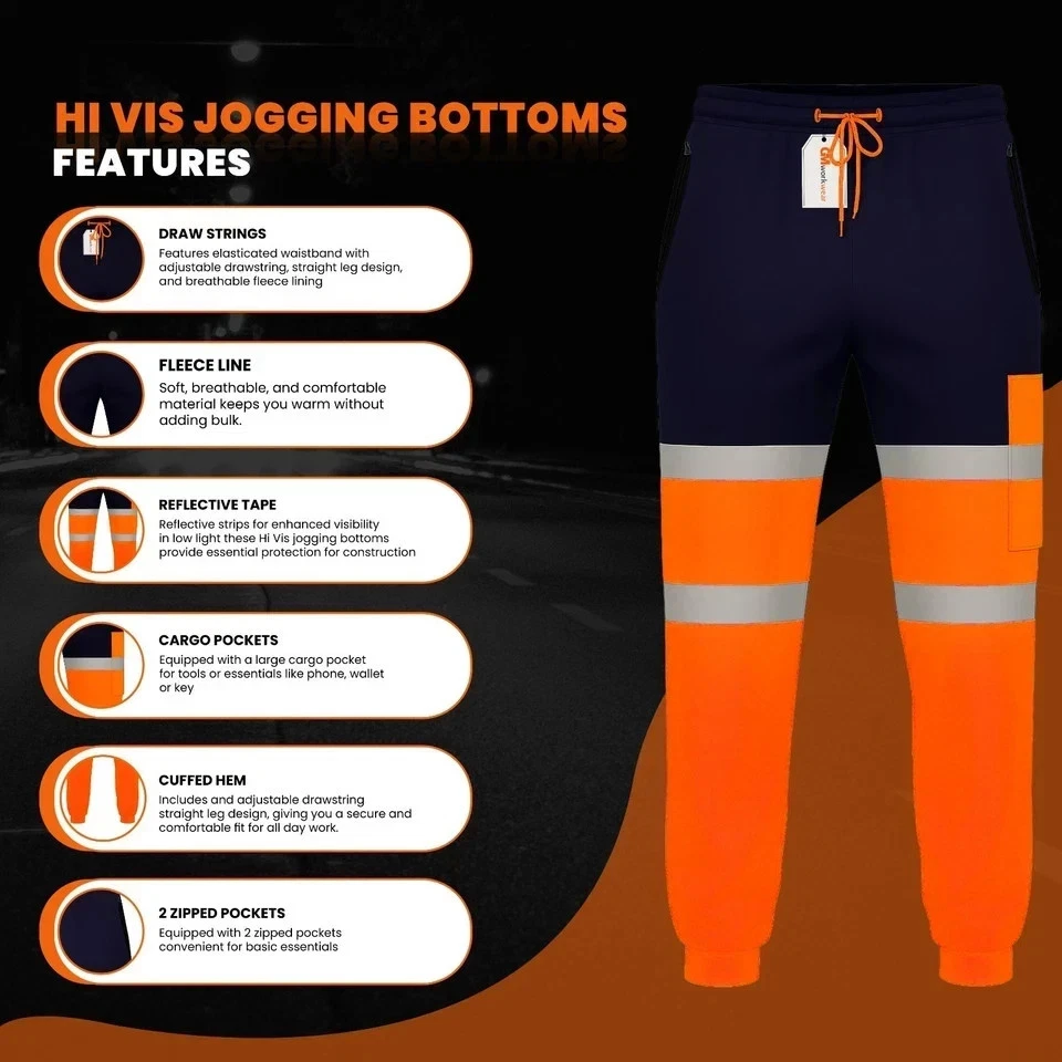 STJB joggers 360 degree reflective band detail