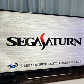 SEGA SATURN WHITE CONSOLE Bundle with 2 Controller & 1 Games 1 Memory HST-3220