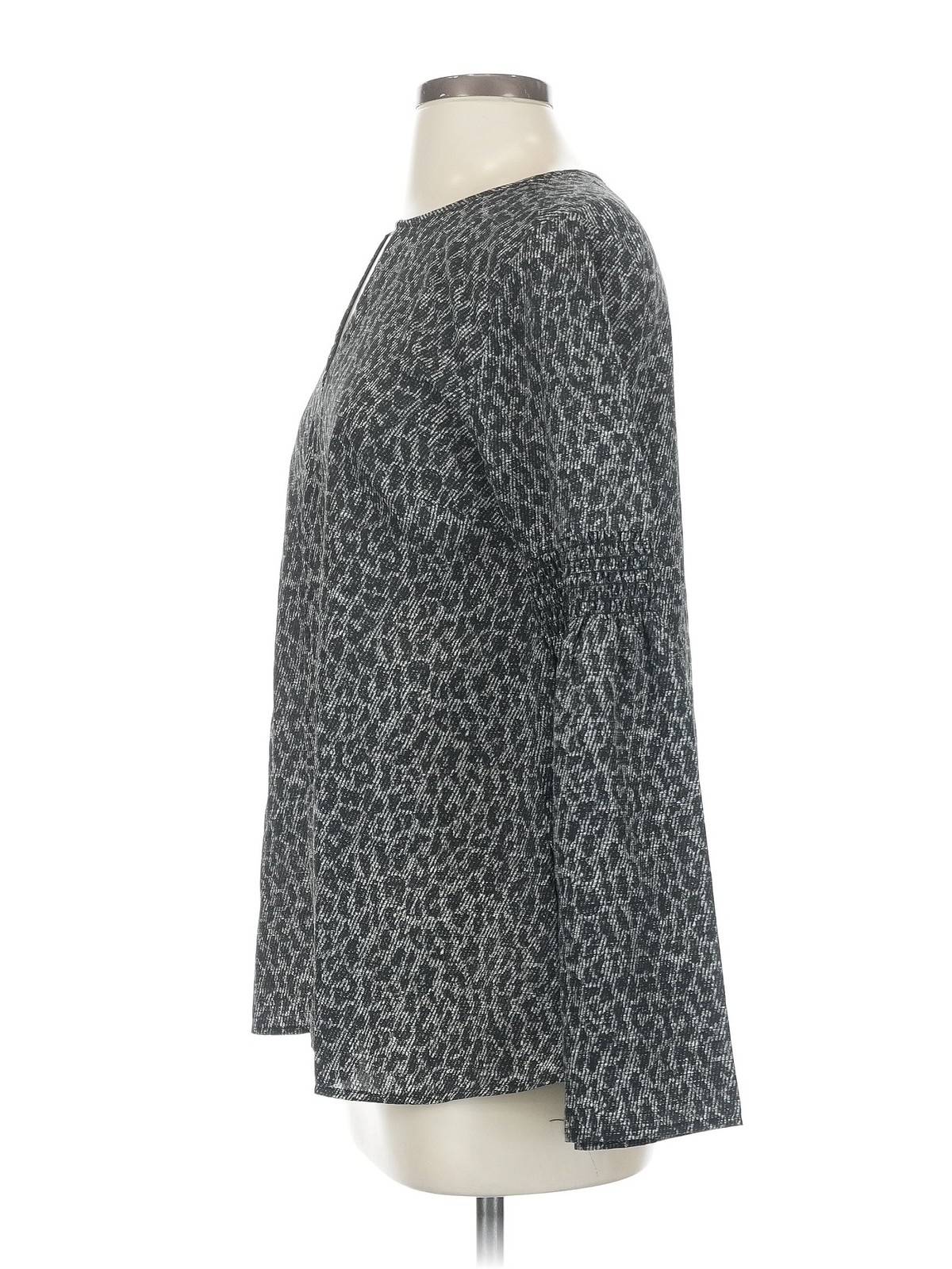 MICHAEL Michael Kors Women Gray Long Sleeve T-Shirt S thumbnail 4