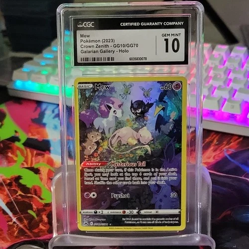 Mew GG10/GG70 Crown Zenith: Galarian Gallery Ultra Rare Holo CGC 10