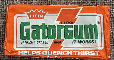 Vintage 1980 FLEER GATORGUM ORANGE  Chewing Gum  Unopened  NOS  Mint Conition!!