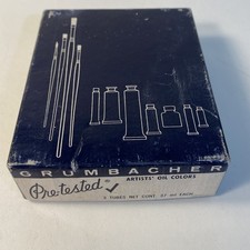 Vintage Grumbacher Oil Paint 1.25 fl oz Box Of 3 READ