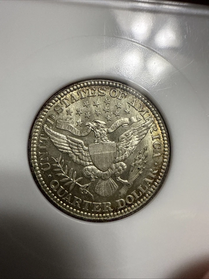 1916 Barber Quarter NGC MS63 Fatty Reverse Semi-PL Toned - Image 4 of 4