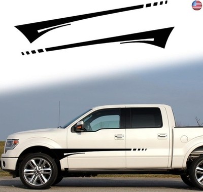 ramuel Car Sports Racing Body Side Stripe Graphic Stickers and Decals Vinyl DIY