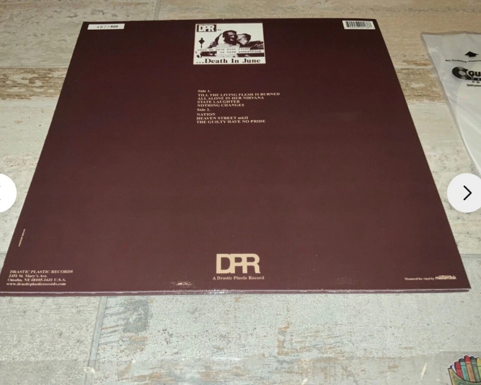 DEATH IN JUNE THE GUILTY HAVE NO PRIDE LTD NUMBERED REMASTERED WHITE VINYL  COIL - Image 3 of 4