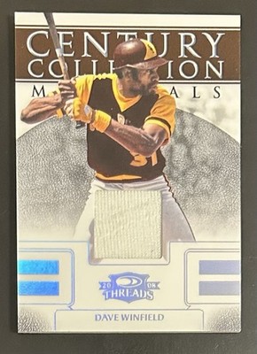 2008 Donruss Threads Century Stars Materials 59/100 Dave Winfield ~ Game Used