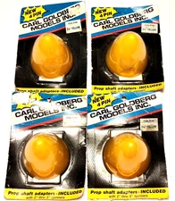 QTY 4) Carl Goldberg 148 Spinner 2-1/4" Yellow for RC Airplane New Old Stock