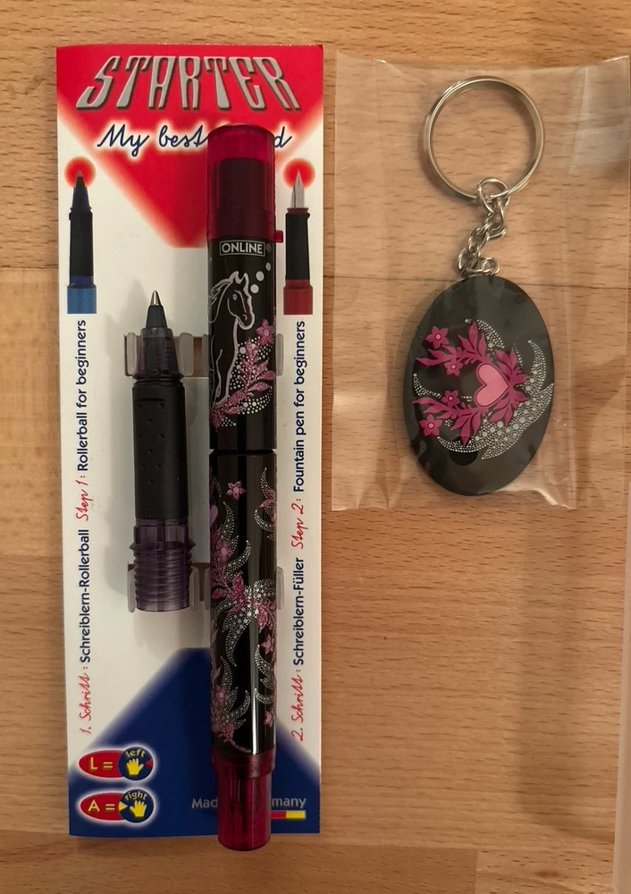 Online, Starter, Rechtshänder, Schlüsselanhänger, Schreiblernfüller