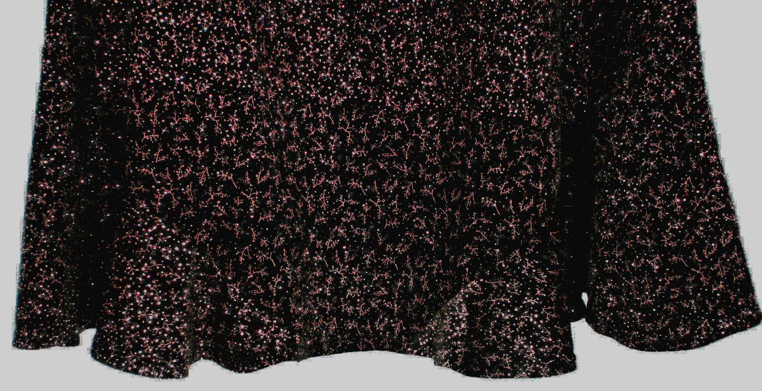 Notations Black w/Pink Glitter Pattern Velvet Mid… - image 4