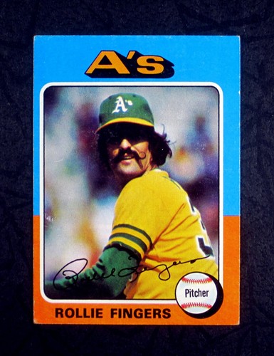 1975 TOPPS #21 Rollie Fingers HOF Oakland Athletics VG-VGEX - Picture 1 of 2