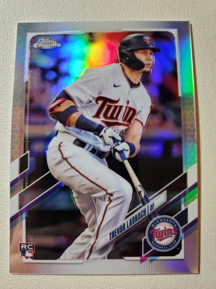 2021 Topps Chrome Update Trevor Larnach RC Rookie Refractor #097/250 No.USC69  - Image 2 of 4