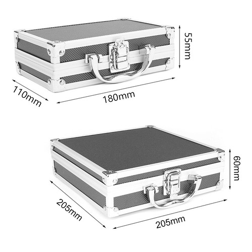 Caja de Transporte Portátil Almacenamiento de Aleación de Aluminio con Forro de Esponja Caja de Seguridad Herramientas - Imagen 14 de 20