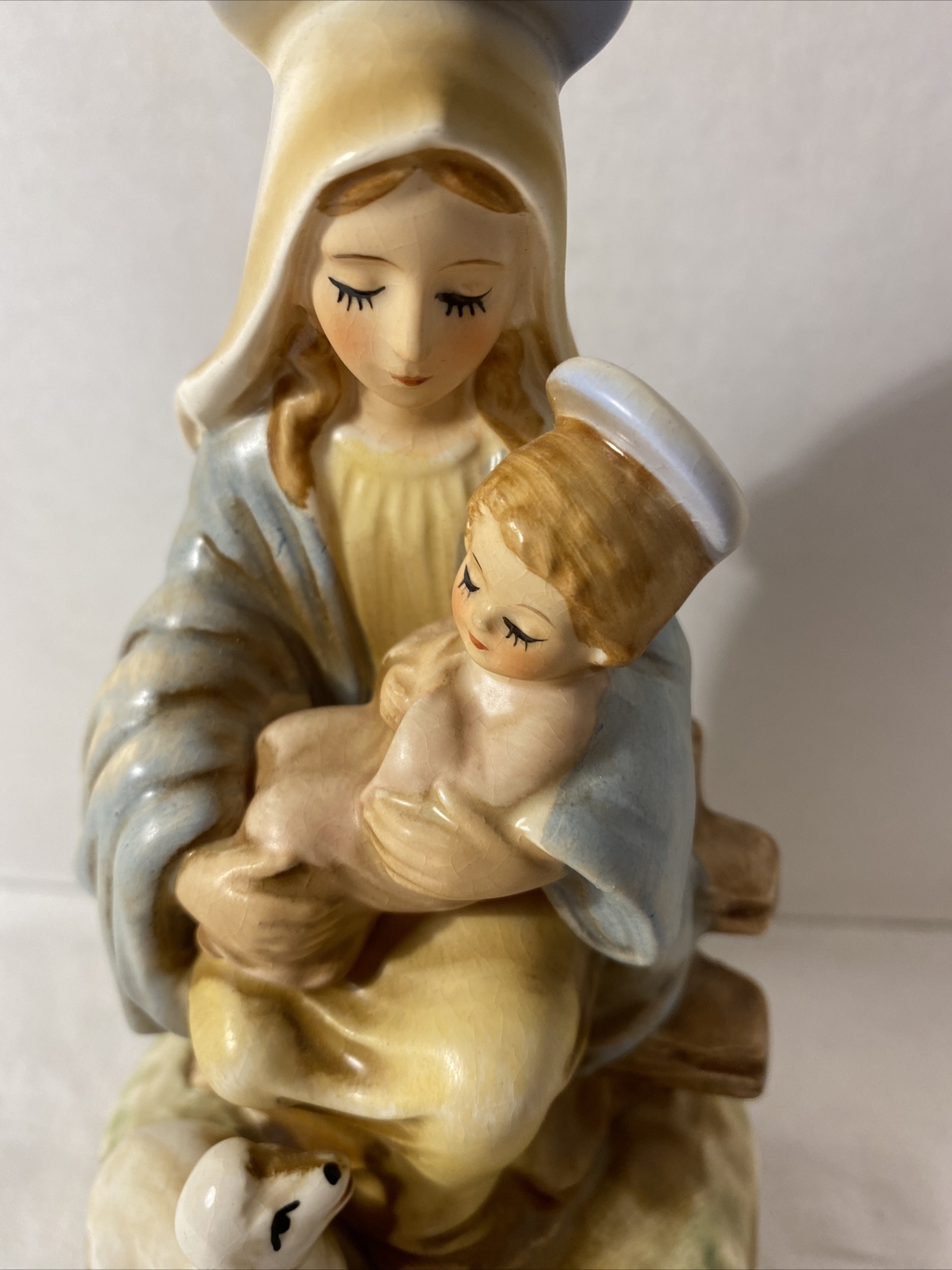Vintage Josef Originals Nativity Scene Mechanical Music Box 1960's Silent Night Ograniczona ilość, niska cena