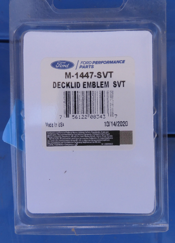 M-1447-SVT NOS FORD MUSTANG SVT EMBLEM, NEW - Bild 2 von 2