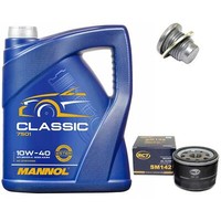 MotoröL Set 10W-40 5 Liter + ÖLfilter + ÖLablassschraube FüR Dacia Opel Renault