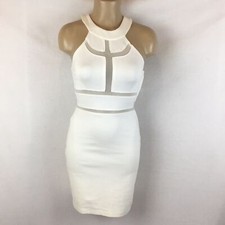Guess White Sleeveless Cutout Panel Mini Dress XS