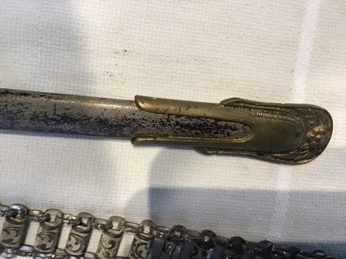 US M1860 Staff & Field Sword by Harding with Silver Belt Chains (Price Reduced) - Picture 9 of 12