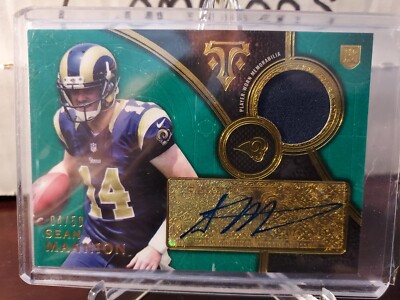 2015 Topps Triple Threads Relics Emerald #04/50 Sean Mannion Rookie Auto RC