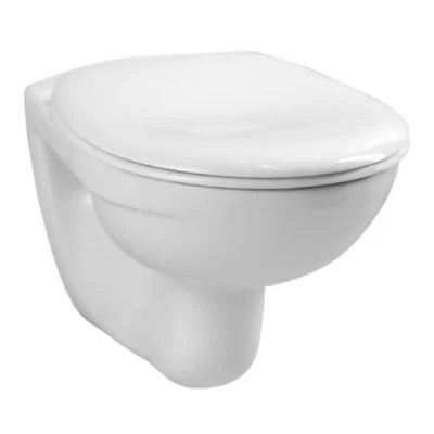 Vitra Norm Wand Tiefspül WC 540 mm inkl. WC-Sitz mit Edelstahlscharnieren Weiß