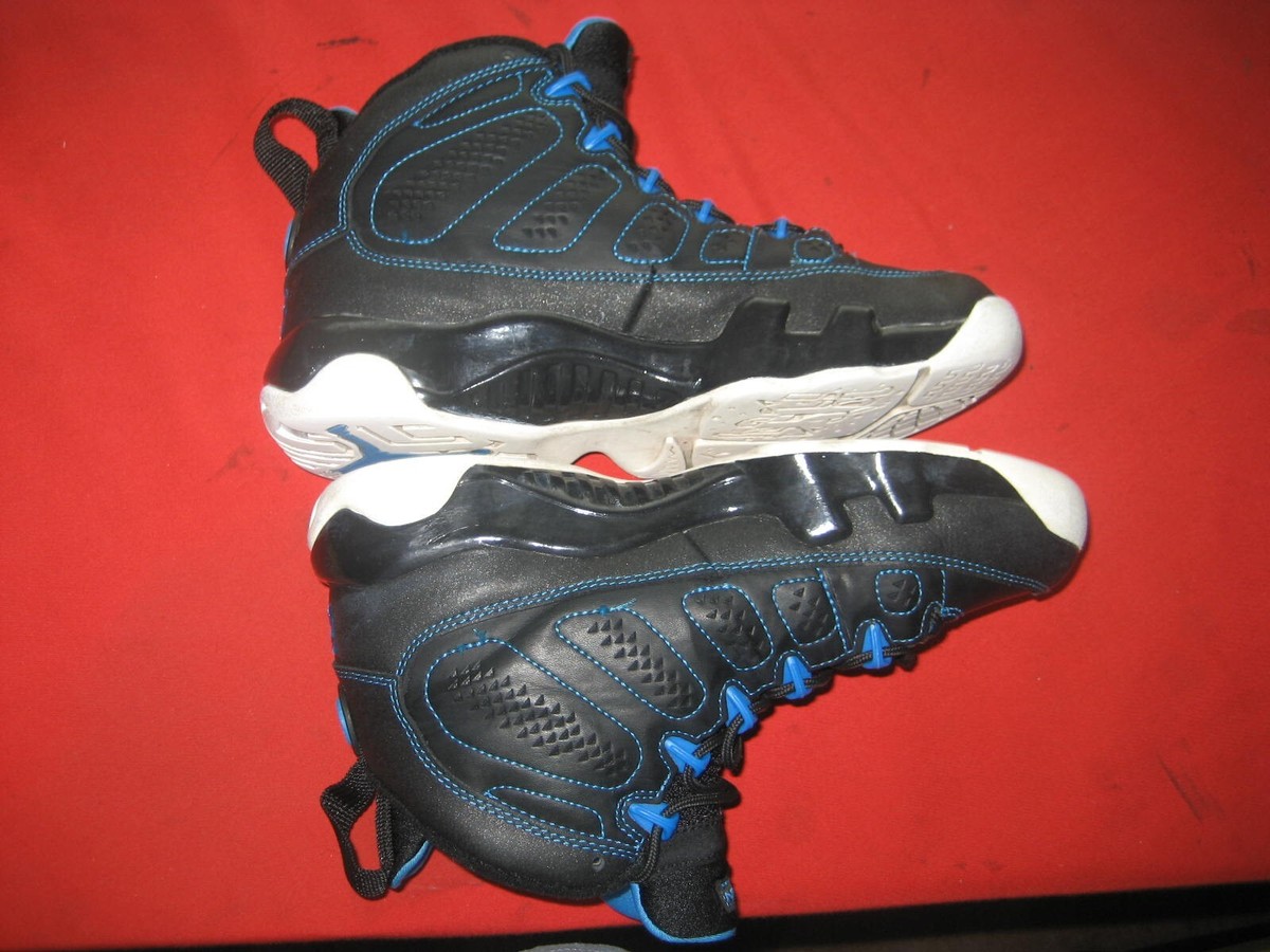 Nike Air Jordan 9 IX BLACK & PHOTO BLUE 302359-007 YOUTH sz 5Y