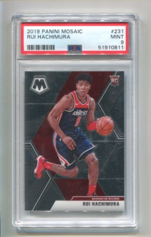 2019 Panini Mosaic - RUI HACHIMURA - Rookie #231 - LOS ANGELES LAKERS PSA 9