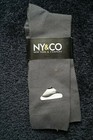 NWT NY&CO women's one size charcoal gray socks — photo 1