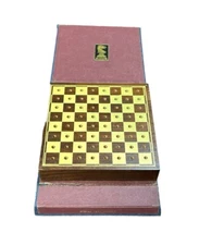 Vintage Drueke Travel Size 4.5”x4.5” Chess Peg Board CHESSBOARD ONLY Model 100