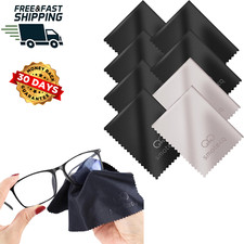 8 PC Microfiber Cleaning Cloth for Glasses 7"x6" Premium Soft Eyeglass Cleaner