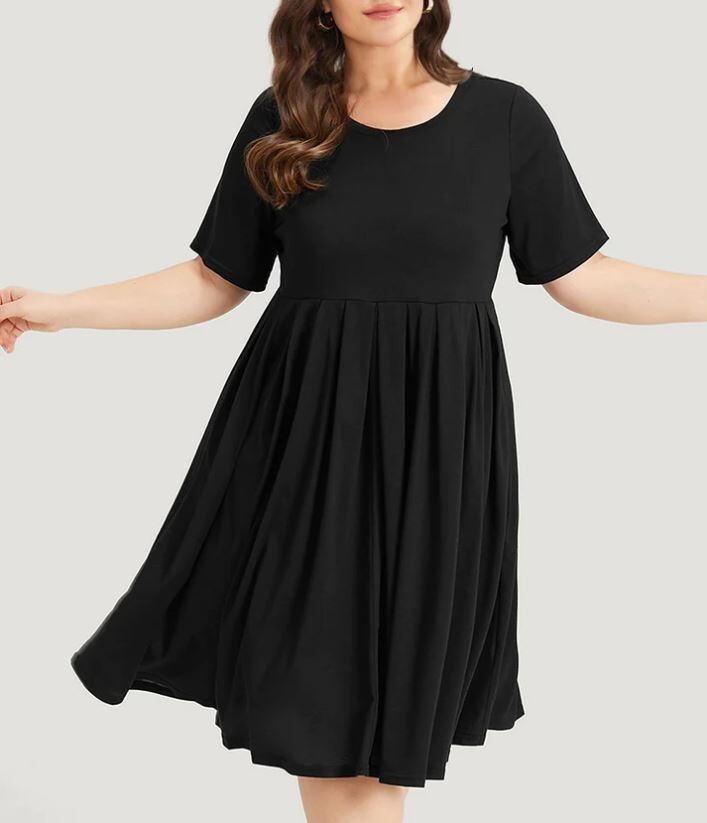 black pleated shirt dress Celine Pleated Shirt Dress | black