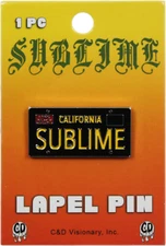 Enamel Pin - Sublime License Plate Ska Punk Band Gift Badge Button Lapel #3403
