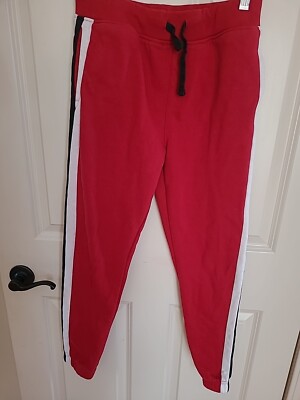 Nautica Boys Basic Fleece Jogger Sweatpants, Red, Size 14/16  Large
