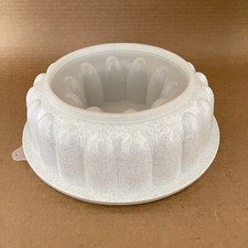 Tupperware Vintage Jello Mold Ice Ring Speckled Gray Large 3 Piece #1202