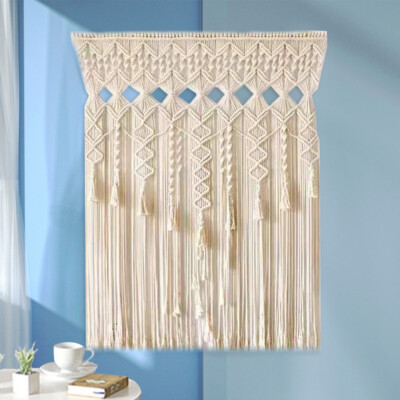 Large Macrame Wall Hanging Hand Woven Tapestry Boho Chic Art Bohemian Home Decor