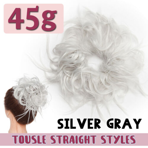 85G Thick Real as Human Messy Bun Hair Piece Scrunchie Updo Wrap Hair Extension - Picture 22 of 49