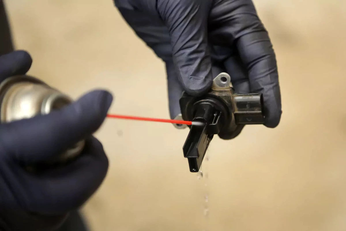 Cleaning the MAF sensor.