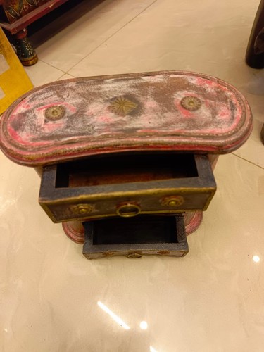 Vintage Handmade Pink Wooden Drawer Box –Distressed Finish Removable Drawers 133 - Picture 9 of 9
