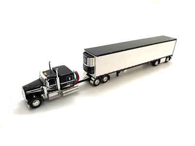 dcp kenworth w900 black and white 310'' frame with spread axle reefer 