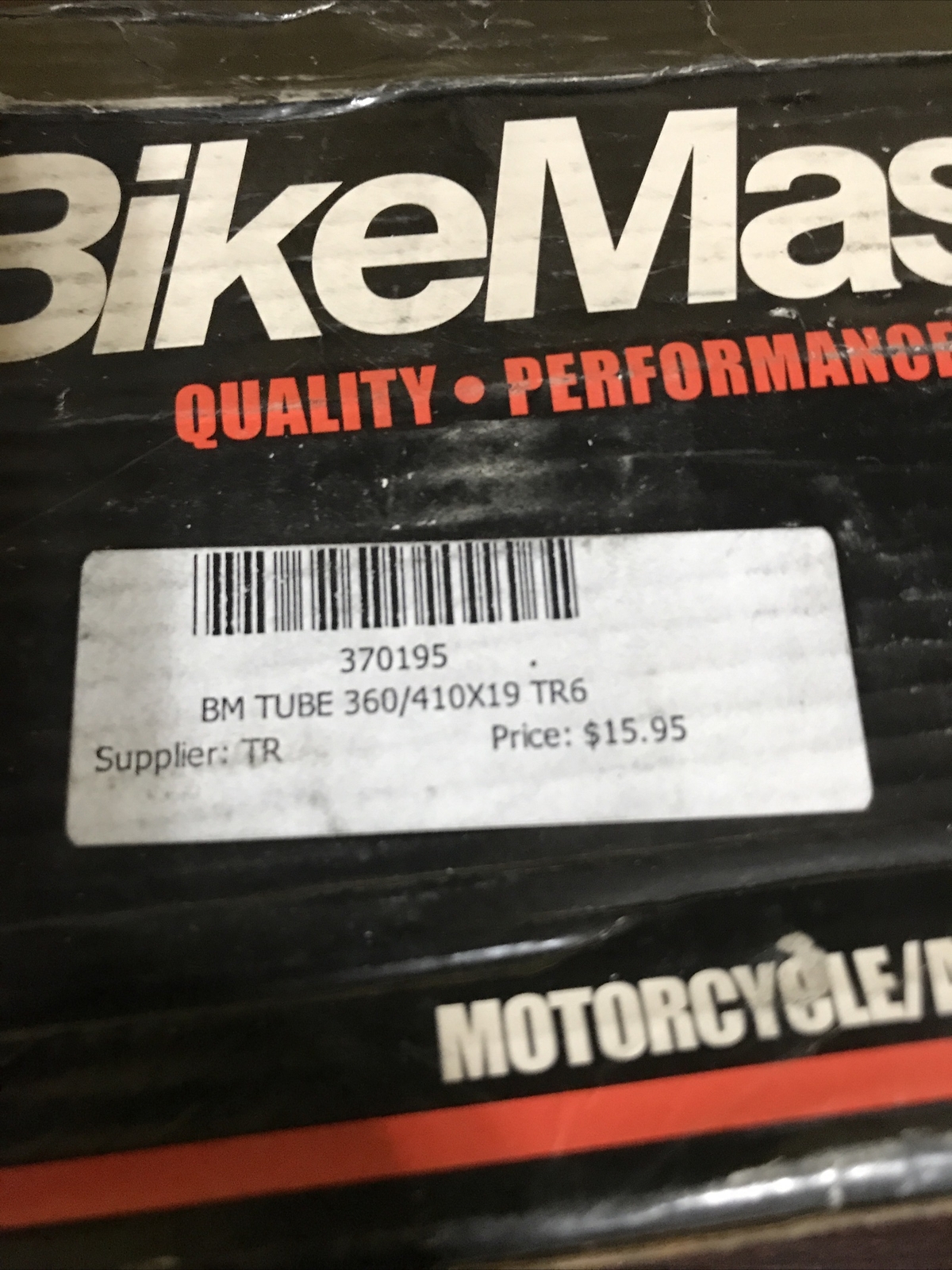 BikeMaster - 370195 - Motorcycle Tube, 3.60/4.10-19 - TR-6 Valve Stem ...