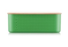Image of New Bodum Bistro Bread Box iPlastic & Bamboo 19.39 X 29.4 X 10.7cm Apple Green