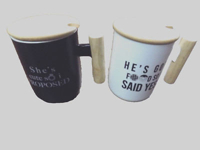 Married Engaged set He has food I said Yes Shes Cute so I proposed Coffee Mugs