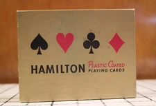 Vintage Hamilton Plastic Coated Playing Cards 2 Complete Decks + Jokers - Roses