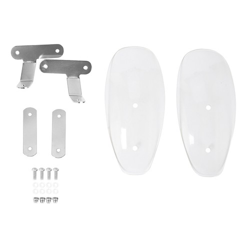 Motorcycle Handlebar Hand Wind Deflectors Guards Protector Pair Clear Universal