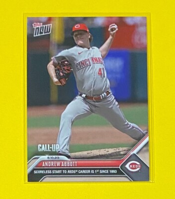 2023 Topps Now Baseball Andrew Abbott CALL-UP Cincinnati Reds #422 SP