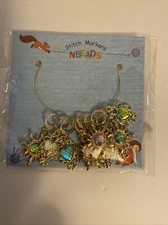 Suns & Hearts Stitch Markers Nbeads - 10 Pcs Enamel Charms for Knitting, Crochet