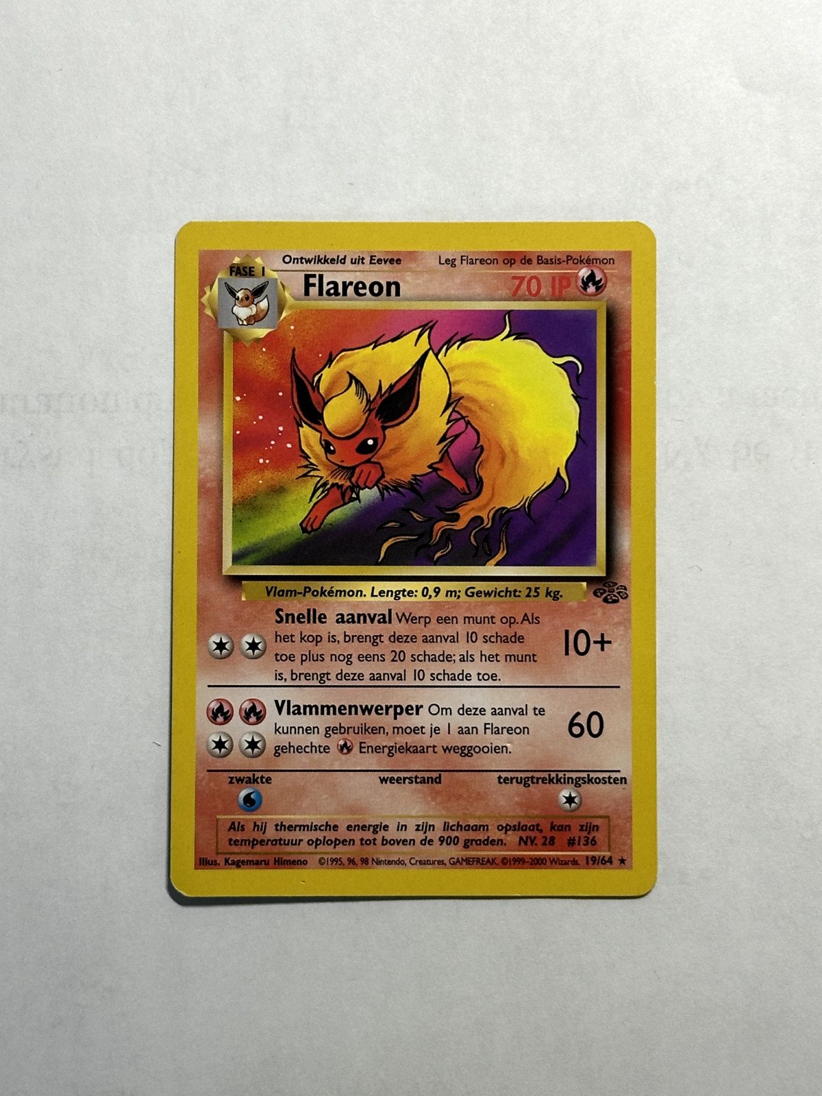 Flareon 19/64 Jungle Regular LP - Pokemon TCG